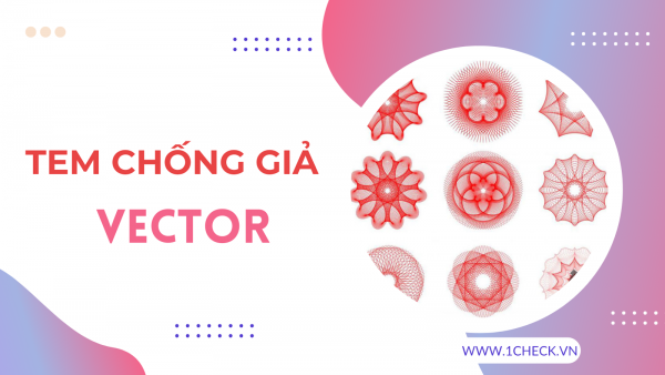 Hoa văn tem chống hàng giả vector thu hút